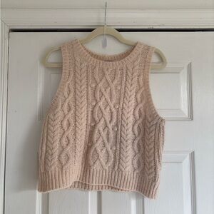 J. Crew Beige Cable Knit Top